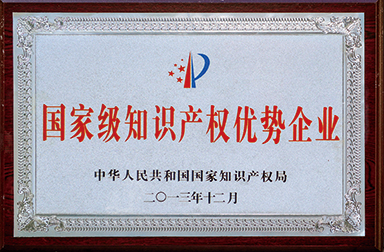 虹潤公司被國家知識產(chǎn)權(quán)局確定為第一批國家級知識產(chǎn)權(quán)優(yōu)勢企業(yè)